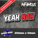 YEAH NAH Sticker Decal - AUSSIE STICKER Car Boat 4x4 4WD JDM HSV FPV BOGAN FUNNY