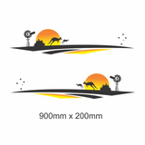 Caravan Sticker KANGAROO Vehicle Stripes Vehicle Boat RV Campervan Motorhome