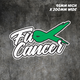 Cancer Sticker F#ck Ribbon green Decal Awareness Survivor Liver Hope Car Laptop