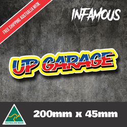 UP GARAGE Sticker Retro Vintage RALLY JDM DRIFT SLAP STICKERS JAPANESE Decal