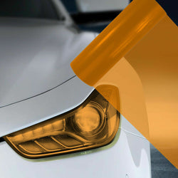 2x A4 Orange Car Headlight Fog Light Tint Film 4x4 4wd led hid bright colour