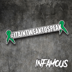 IT AINT WEAK TO SPEAK Decal 600MM sticker MENTAL HEALTH JDM Drift Turbo Car