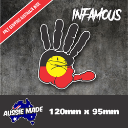 Aboriginal sticker Deadly koori too deadly hand decal tribe mob native 100%