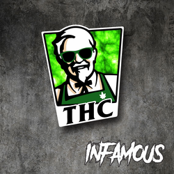 Marijuana THC Sticker Decal Funny Vinyl Car Bumper 420 smoke funny hungry KFC