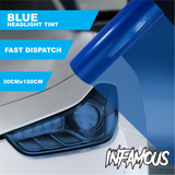 Blue Tint Film Headlights Tail lights Car Vinyl Wrap 30cm x 100cm