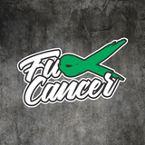 Cancer Sticker F#ck Ribbon green Decal Awareness Survivor Liver Hope Car Laptop