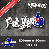 F*ck yeah sticker australia Flag bogan vinyl Aussie oz decal skull bone eureka