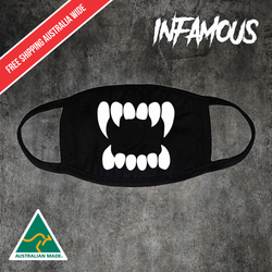 Animal Teeth Scary Mask Design | Re-Usable Washable Lightweight Face mask