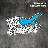 Cancer Sticker F#ck Ribbon blue Decal Awareness Survivor Breast Hope Car Laptop