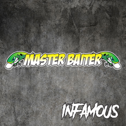 MASTER BAITER Sticker 300mm funny fishing tackle boat 4x4 car window decal