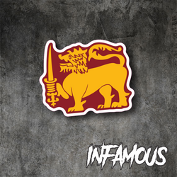 SINHABAHU Sticker Decal - SRI LANKA FLAG OF THE SINHAB LION NATION