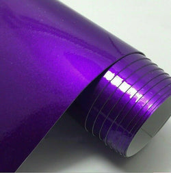 Candy Purple Car Wrap Gloss Vinyl Car Wrapping Film Auto Protect 1.51M x 30CM