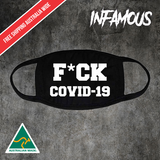 F*ck Co-Vi-D Quarantine funny police | Re-Usable Washable Lightweight Face mask