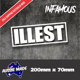 illest sticker Cool JDM Car Vinyl Decal Sticker 4X4 boys forever wild drift ute