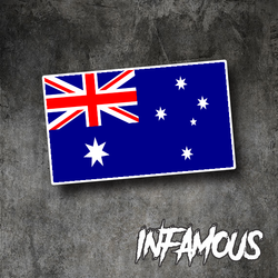 Australian flag sticker quality water & fade proof vinyl oz pride small bogan oz