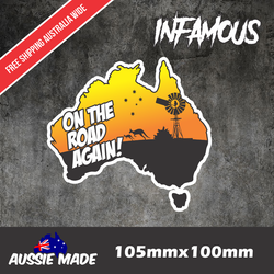 Outback Sticker Australia Map Aussie Caravan RV Truck Decal Car Kangaroo Sticker