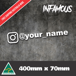 MY INSTAGRAM VINYL DECAL 400mm DECAL STICKER WINDOW CAR custom decal