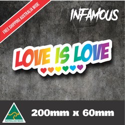 Gay Pride flag sticker water & fade proof vinyl lbgt pride support equal happy